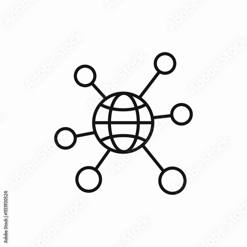 Worldwide web network icon vector sign