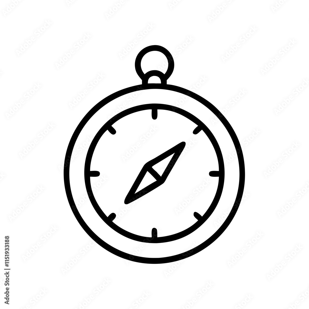 Compass icon for navigation and outdoor exploration concept
Compass icon for navigation and outdoor exploration concept