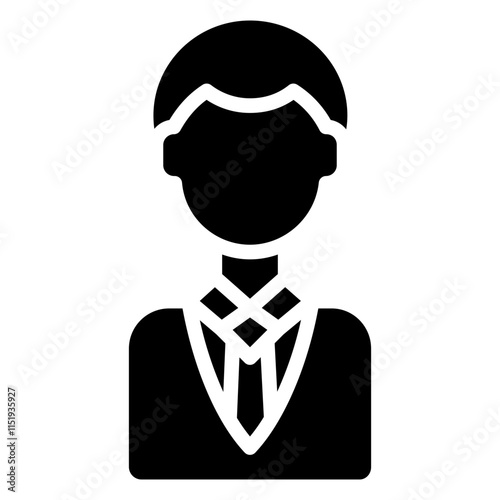 Banker Glyph Icon, Black And White Glyph Icon Symbol