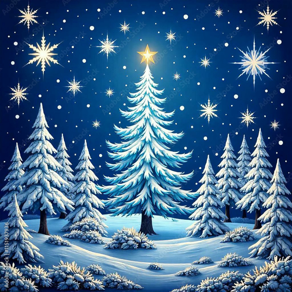 Obraz premium winter landscape with trees