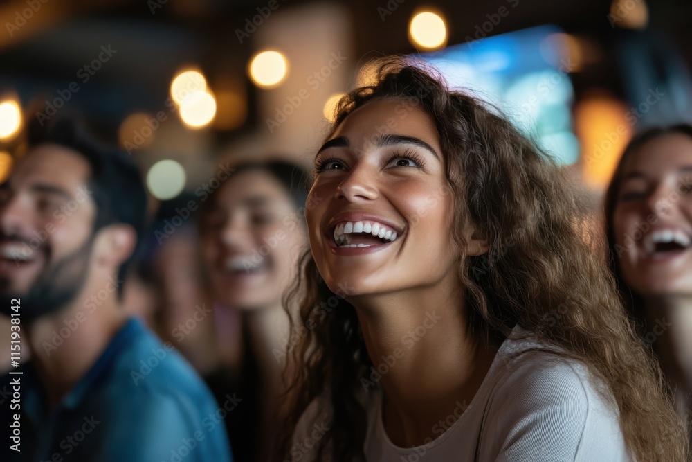 A cheerful audience engaged and enjoying a lively performance, featuring radiant smiles and an atmosphere of connection and happiness in a vibrant and dynamic setting. A cheerful audience engaged and enjoying a lively performance, featuring radiant smiles and an atmosphere of connection and happiness in a vibrant and dynamic setting.