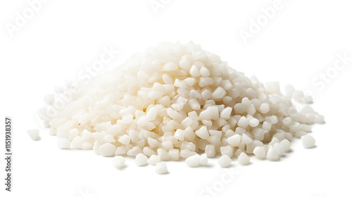Chopped Tapioca isolated in white background