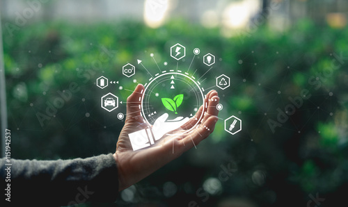 Photography Embrace a sustainable future by reducing greenhouse gas emissions, combating climate change, and fostering ESG principles