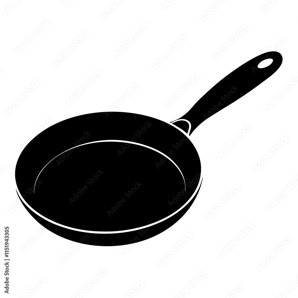 Pan silhouette on white background Pan silhouette on white background