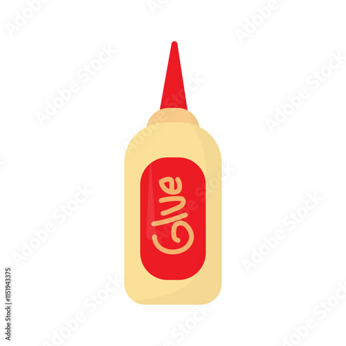 vector a bottle of clear glue with a flat cartoon design