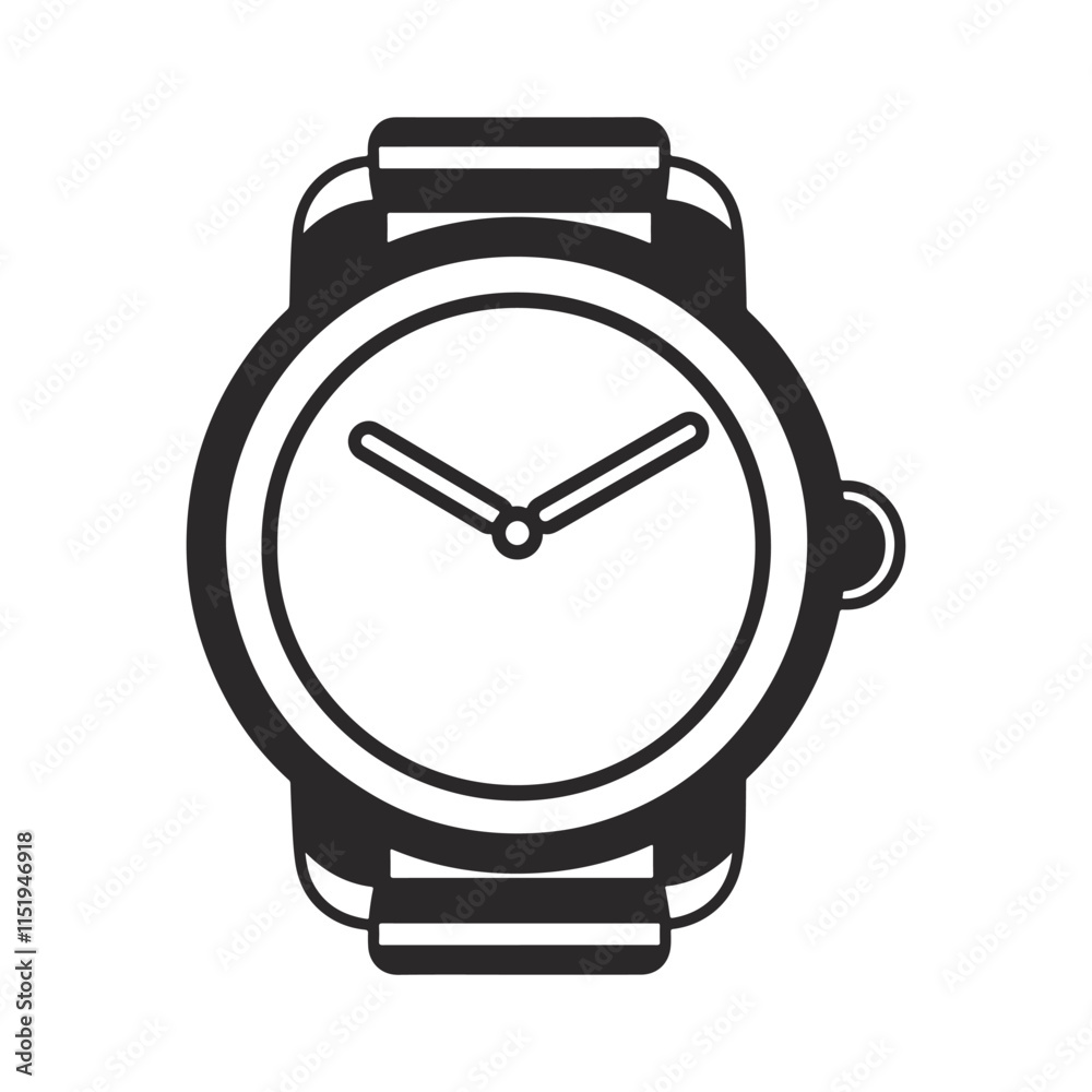 watch icon vector illustration, outline design watch icon vector illustration, outline design