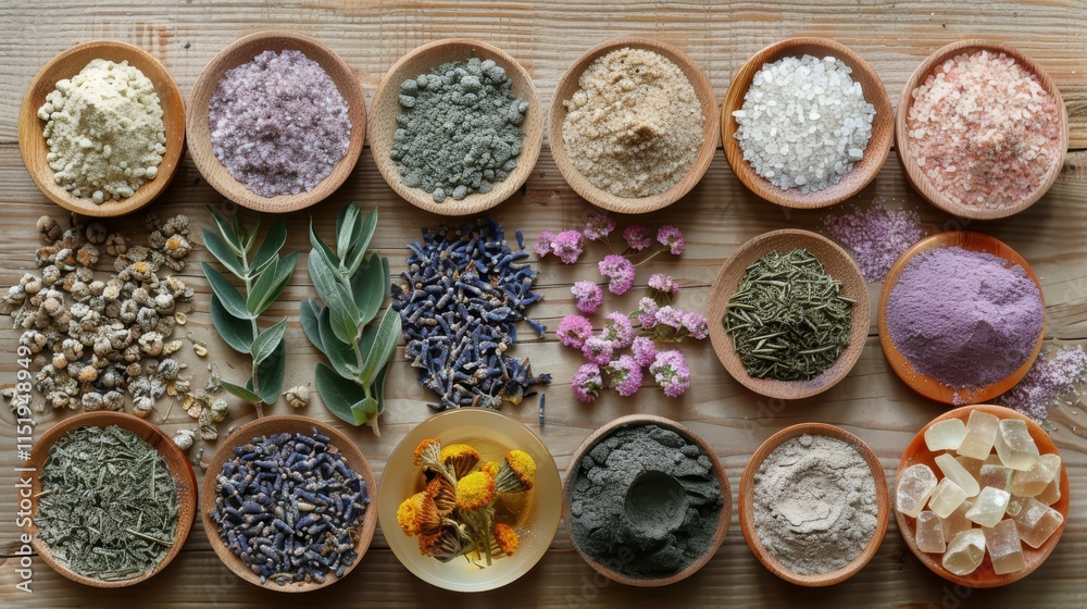 Fototapeta premium Natural healing with dried herbs a comprehensive exploration of herbal treatments