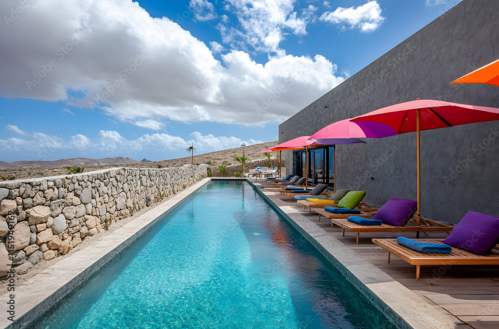 Fototapeta premium luxury villa with pool