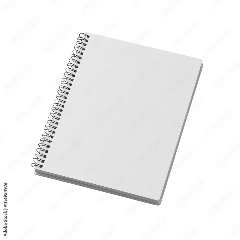 Blank Spiral-Bound Notebook with White Page Blank Spiral-Bound Notebook with White Page