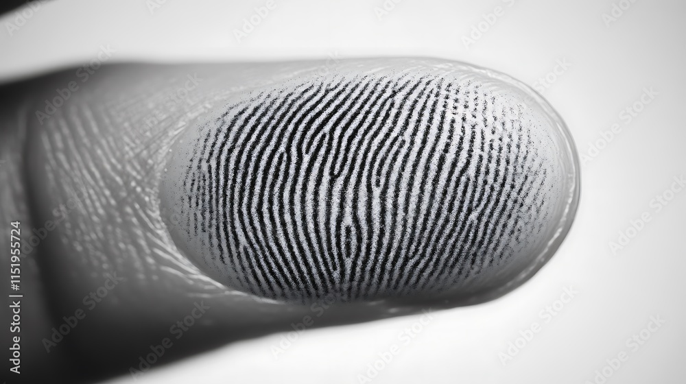 A Close-Up View of a Human Fingerprint A Close-Up View of a Human Fingerprint