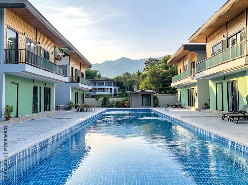Fototapeta premium luxury swimming pool