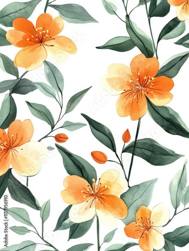 Elegant Watercolor Floral Bouquet with Colorful Flowers