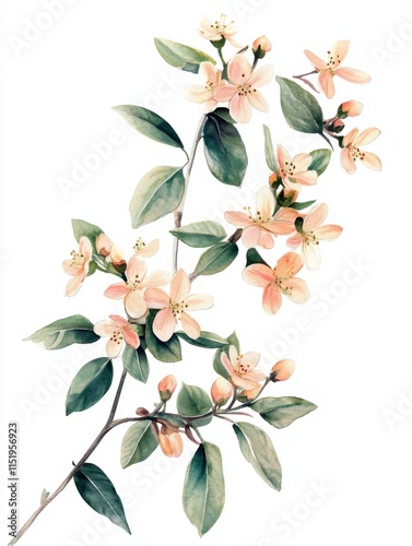 Elegant Watercolor Floral Bouquet with Colorful Flowers