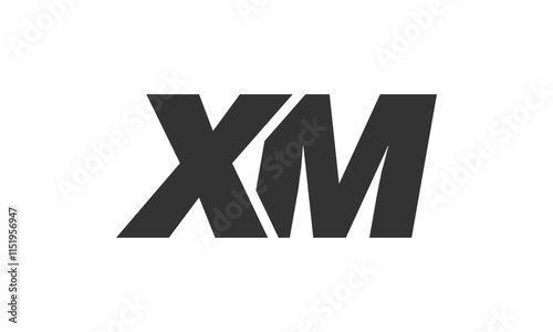 XM Techno Editable Font Logo For Corporate Branding. Bold, Futuristic Design With Unique Typographic Ideas. Minimal Custom Type And Dynamic Letter photo