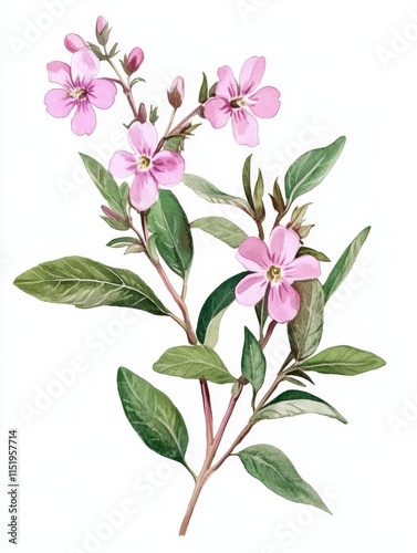 Elegant Watercolor Floral Bouquet with Colorful Flowers