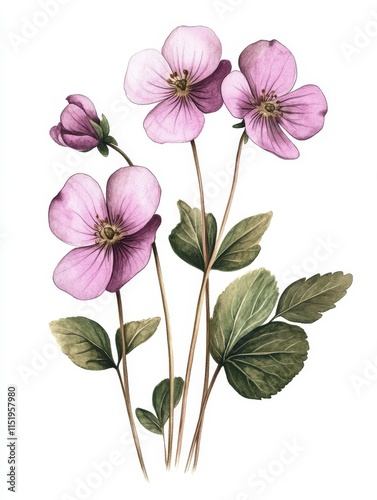 Elegant Watercolor Floral Bouquet with Colorful Flowers