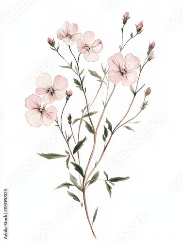 Elegant Watercolor Floral Bouquet with Colorful Flowers