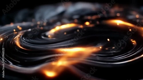 Hypnotic swirling flame in monochromatic hues, emanating a soft, ethereal glow, moving in an endless, mesmerizing loop against a dark void.