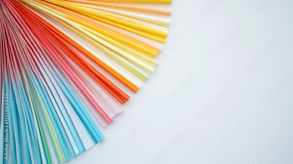 Obraz premium Colorful Gradient Paper Strips Composition
