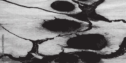 Distressed overlay texture of rusted peeled metal. grunge background. abstract halftone vector illustration