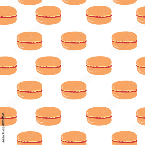 Seamless pattern macaroon hand drawn