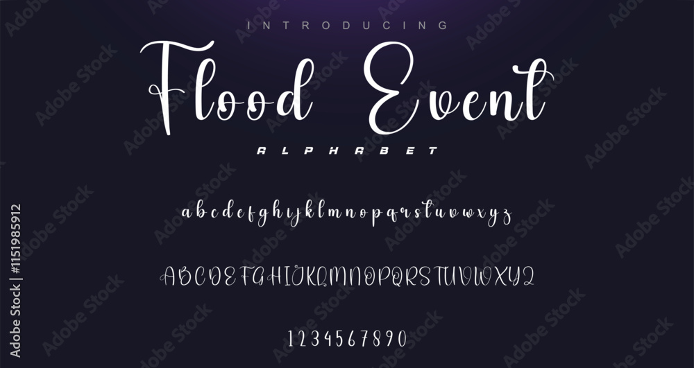 Fototapeta premium signature Font Calligraphy Logotype Script Brush Font Type Font lettering handwritten