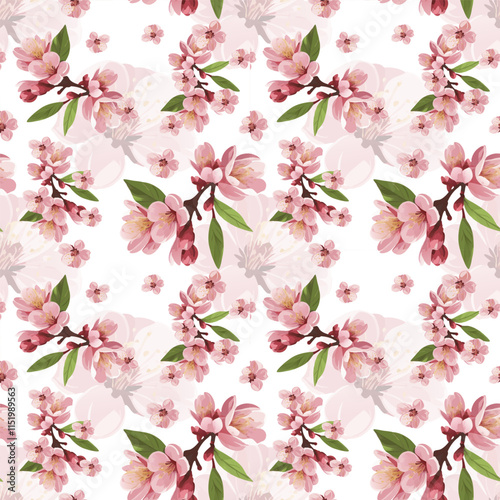 Delicate Seamless Art Elegant Floral Arrangement