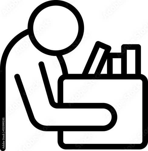 Job Fired Line Icon