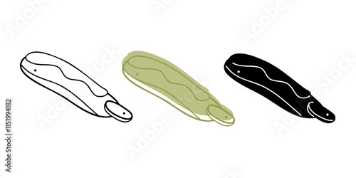 A small set of popsicles ice cream in different colors. Clip art for your projects. photo