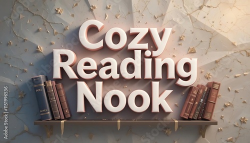 Cozy Reading Nook 3d text ideas photo