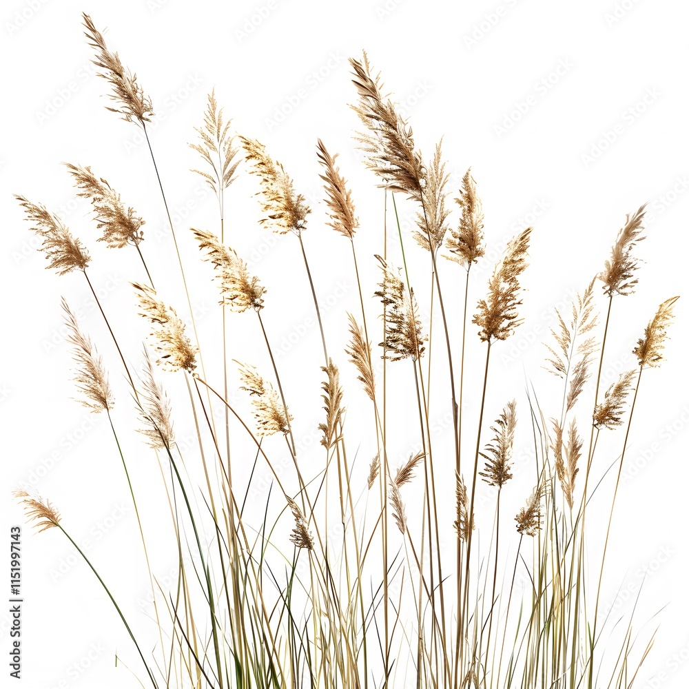 Elegant Tall Grass with Soft Fluff for Natural Landscape Setting Elegant Tall Grass with Soft Fluff for Natural Landscape Setting
