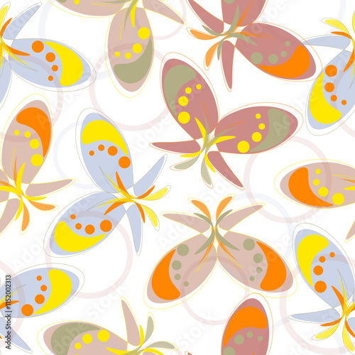 Wallpaper Mural seamless pattern with autumn leaves Torontodigital.ca