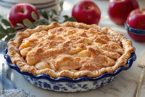 Delicious Homemade Apple Pie Ready To Serve photo