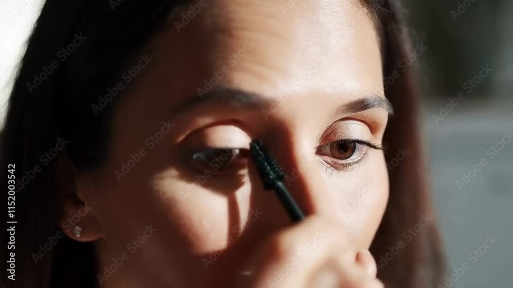 Applying Mascara for a Flawless Look in a Bright and Modern Setting Applying Mascara for a Flawless Look in a Bright and Modern Setting