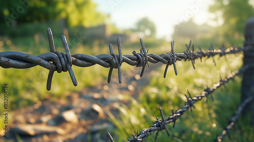 barbed wire fence
