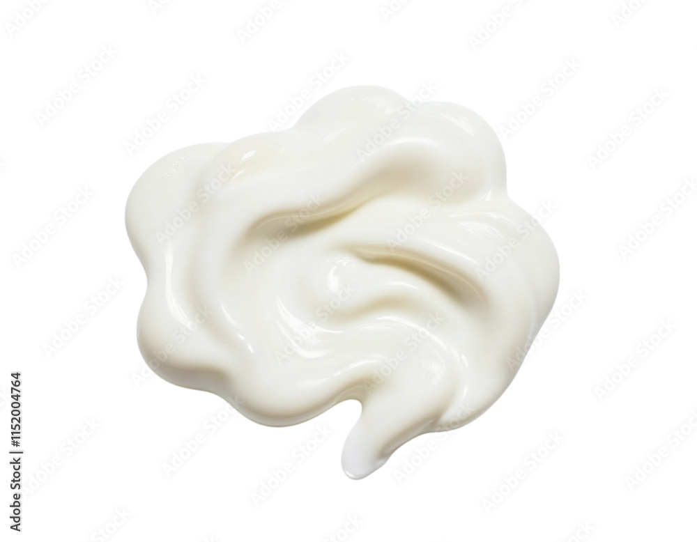white cream isolated on white