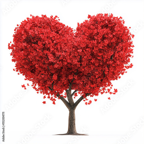 tree shaped red heart