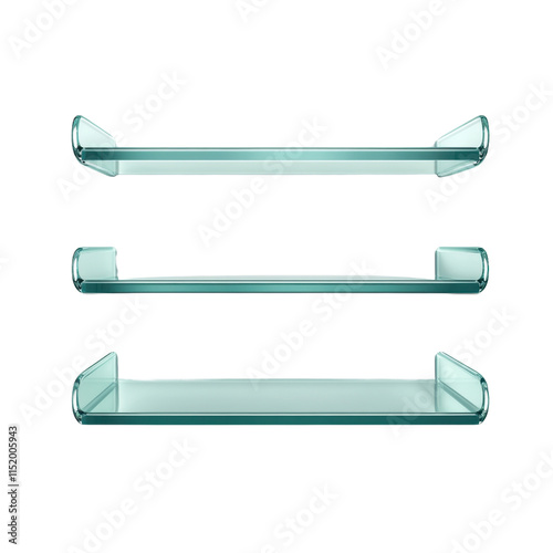 Modern Transparent Glass Shelves for Minimalist Interior Design