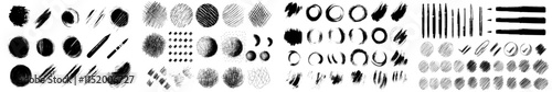 Create hand-drawn marker pen strokes. Use a brush set. Scribble lines and brush strokes.