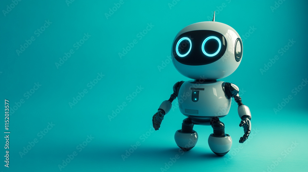 Ai assistant, chat bot on blue background. Ai assistant, chat bot on blue background.