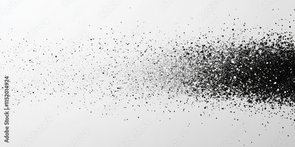 Monochrome grainy background, black white gray noisy texture, minimal grunge banner header poster cover backdrop design, Generative AI