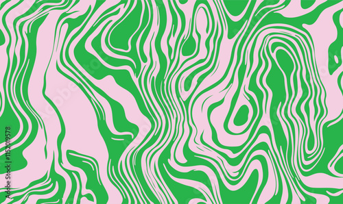 Fotografie Psychedelic groovy trippy y2k retro seamless pattern in pink and mint green colors