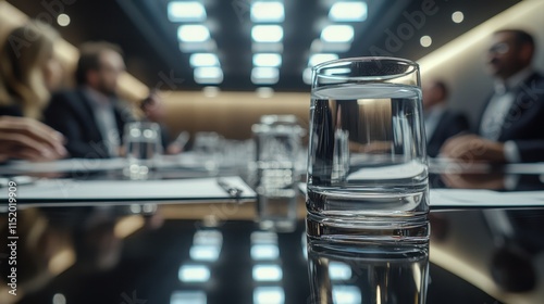 The Glass on Boardroom Table