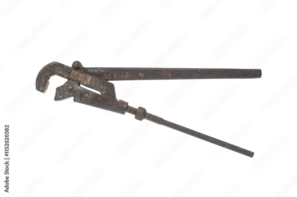 Old, grunge adjustable wrench isolated on a white background Old, grunge adjustable wrench isolated on a white background