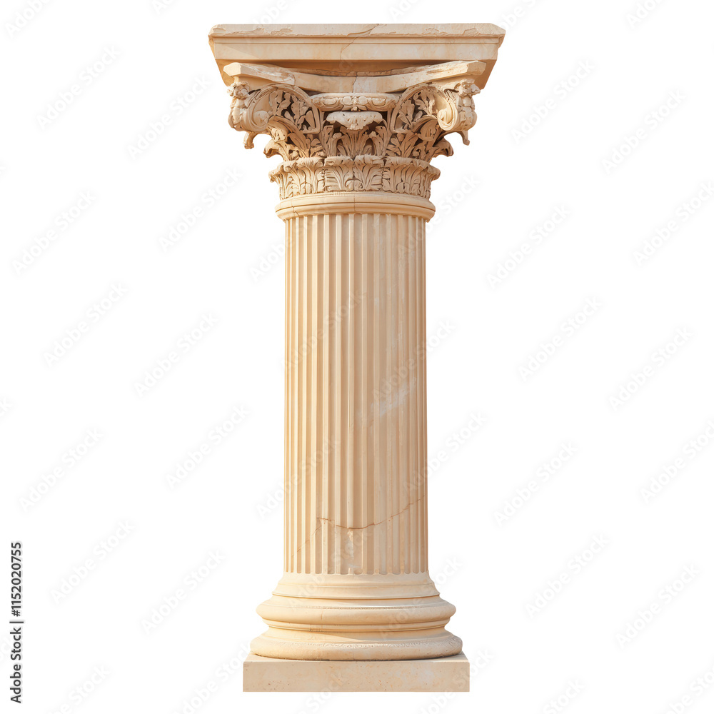 Antic column isolated on transparent or white background, PNG Antic column isolated on transparent or white background, PNG