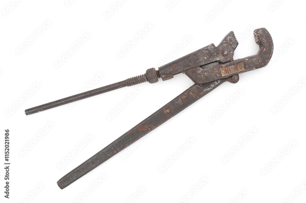 Old, grunge adjustable wrench isolated on a white background Old, grunge adjustable wrench isolated on a white background