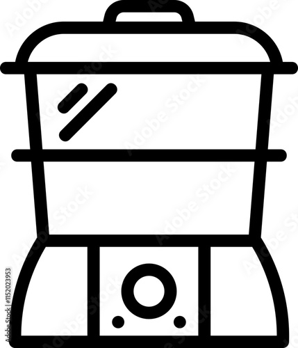Steamer Line Icon