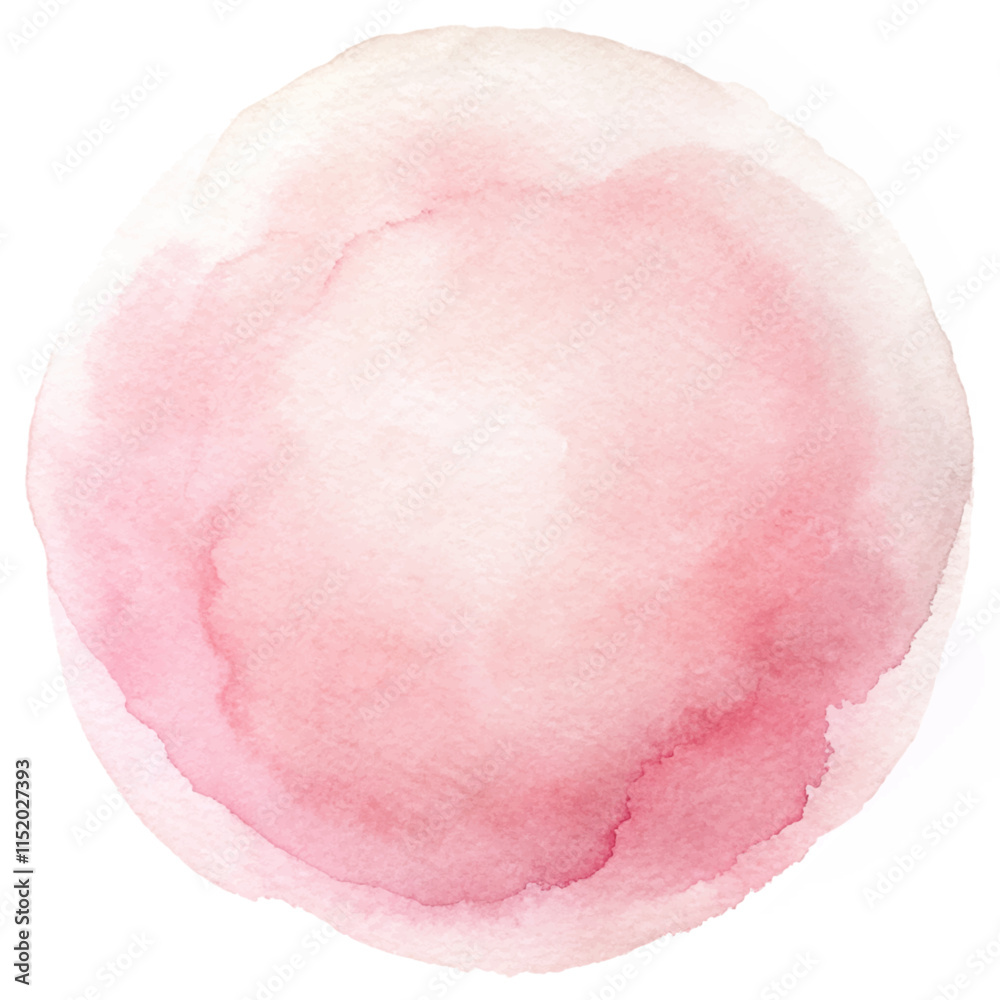 Soft pink watercolor circle with gentle gradients, perfect for backgrounds and artistic designs. Soft pink watercolor circle with gentle gradients, perfect for backgrounds and artistic designs.
