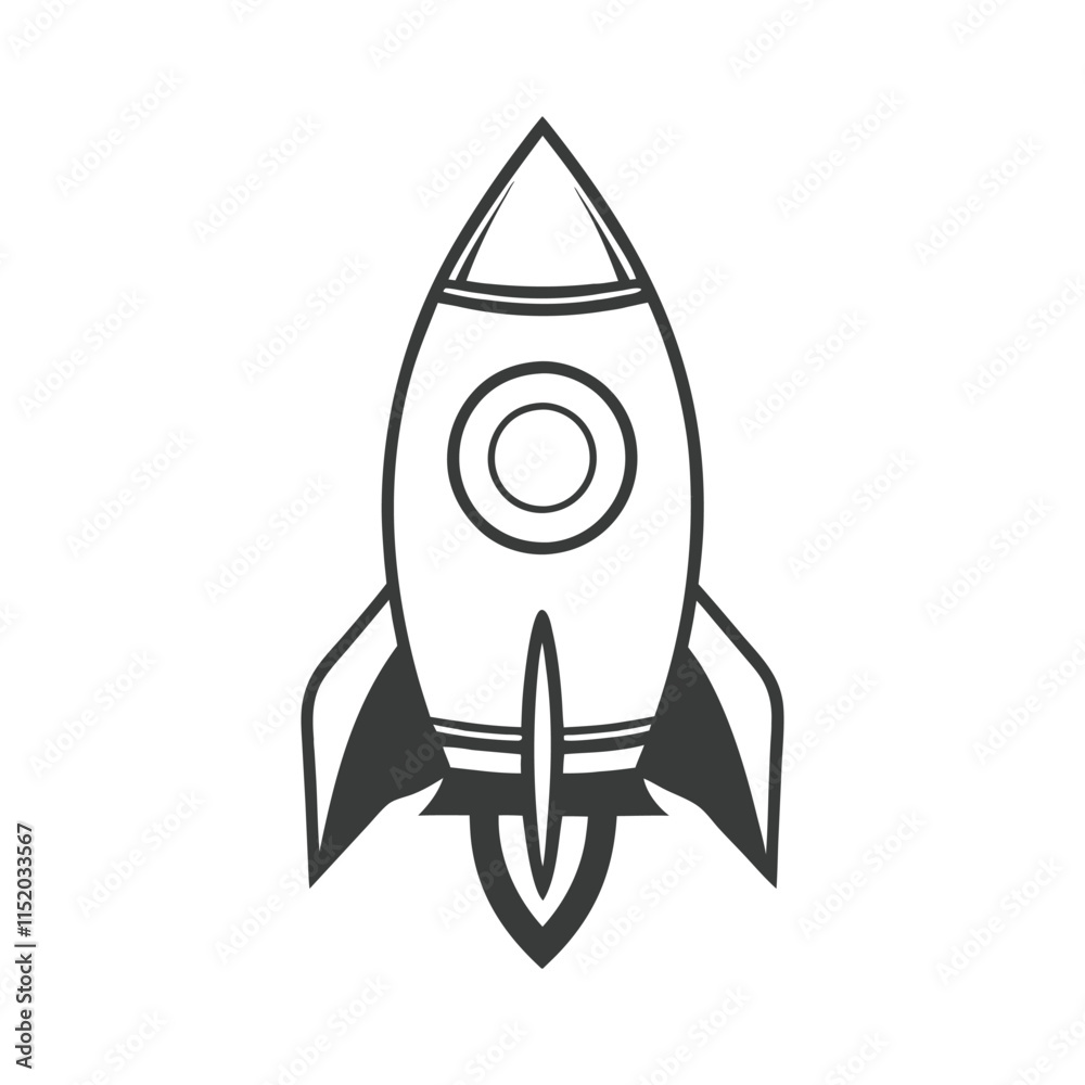 Rocket Vector Design for Space Icons. Rocket Vector Design for Space Icons.
