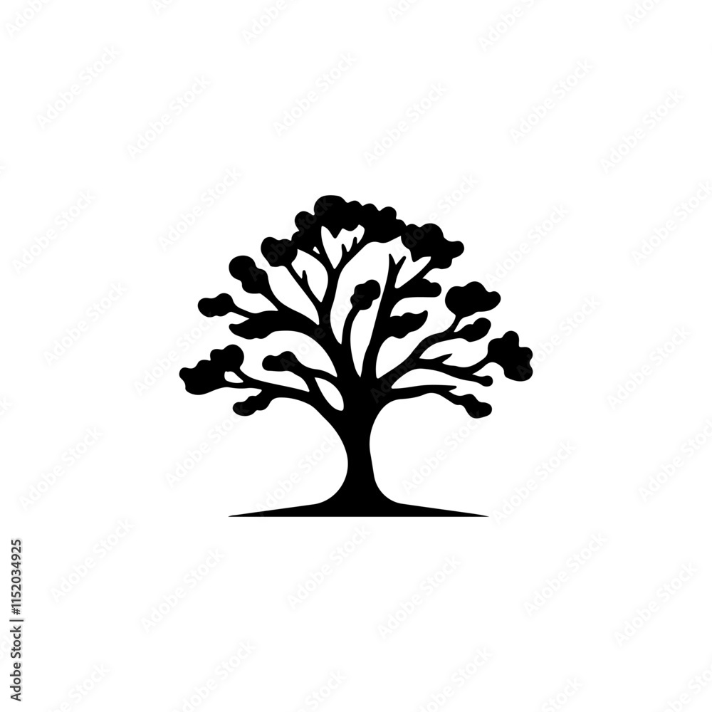 Obraz premium Tree silhouette vector illustration